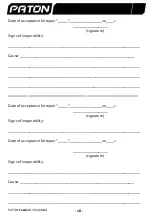 Предварительный просмотр 17 страницы Paton Feeder-15-2 Data Sheet And Operating Manual