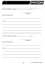 Предварительный просмотр 18 страницы Paton Feeder-15-2 Data Sheet And Operating Manual