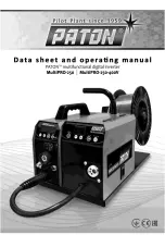 Preview for 1 page of Paton MultiPRO Series Data Sheet And Operating Manual