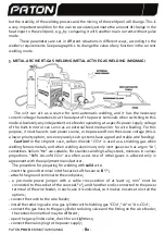 Предварительный просмотр 84 страницы Paton PRO-160 User Manual