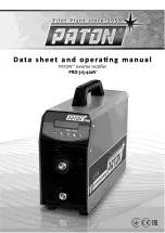 Предварительный просмотр 1 страницы Paton PRO-315-400V Data Sheet And Operating Manual