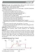 Предварительный просмотр 16 страницы Paton PRO-315-400V Data Sheet And Operating Manual