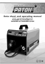 Предварительный просмотр 1 страницы Paton StandardMIG-160 Data Sheet And Operating Manual