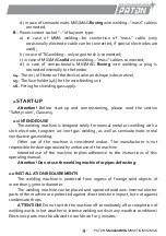 Предварительный просмотр 9 страницы Paton StandardMIG-160 Data Sheet And Operating Manual