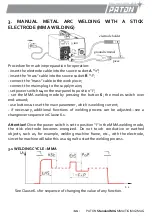 Предварительный просмотр 11 страницы Paton StandardMIG-160 Data Sheet And Operating Manual