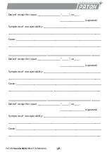 Предварительный просмотр 36 страницы Paton StandardMIG-160 Data Sheet And Operating Manual