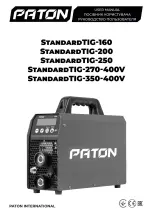 Paton STANDARDTIG-160 User Manual preview