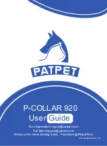 Patpet P-COLLAR 920 User Manual preview