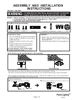 Preview for 1 page of Patriot Lighting 356-9231 Assembly And Installation Instructions Manual