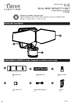 Предварительный просмотр 1 страницы Patriot Lighting E1205-WH Quick Start Manual