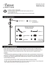 Preview for 1 page of Patriot Lighting FL2147 Manual