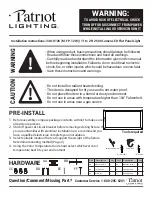 Patriot Lighting GTIND001 Installation Instructions preview