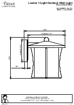 Предварительный просмотр 1 страницы Patriot Lighting Leonia SM BK Installation Manual