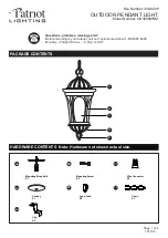 Patriot Lighting OD38996RBZ Quick Start Manual предпросмотр