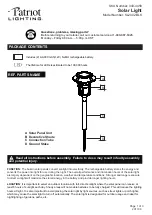 Patriot Lighting SL2002 BLK Quick Start Manual предпросмотр