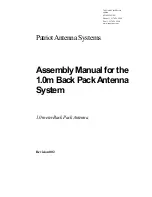 Preview for 1 page of Patriot 1.0 meter Back Pack Antenna Assembly Manual
