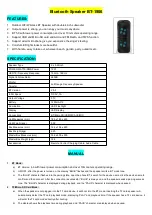 Preview for 1 page of Patriot BT-1906 Quick Start Manual