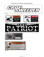 Предварительный просмотр 9 страницы Patriot Crop Sweeper Owner'S Manual