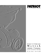 Patriot Models with electric motor Owner'S/Operator'S Manual preview