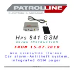 Предварительный просмотр 1 страницы PATROLLINE HPS 841 GSM Using Instruction