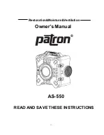 Предварительный просмотр 1 страницы Patron AS-550 Owner'S Manual