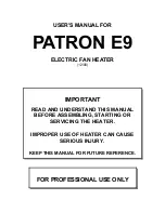 Preview for 1 page of Patron PATRON E9 User Manual