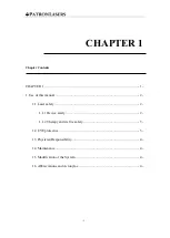 Предварительный просмотр 5 страницы Patron T8 Operator'S Manual