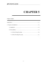 Предварительный просмотр 21 страницы Patron T8 Operator'S Manual