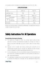 Предварительный просмотр 5 страницы PATTA AAG07-100 Operation Instructions Manual