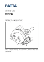 PATTA ACS11-185 Operation Instructions Manual preview