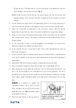 Предварительный просмотр 9 страницы PATTA ACS11-185 Operation Instructions Manual