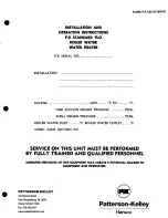 Preview for 1 page of Patterson-Kelley Compact 500 Standard Flow Installation And Operation Instructions Manual