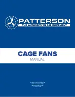 Patterson CAGE FANS Operating Instructions Manual предпросмотр