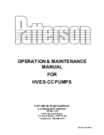 Предварительный просмотр 1 страницы Patterson HVES-CC Operation & Maintenance Manual