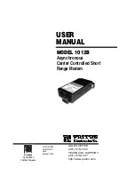 Preview for 1 page of Patton electronics 1012B User Manual