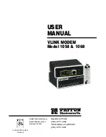 Patton electronics 1058 User Manual preview