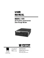 Предварительный просмотр 1 страницы Patton electronics 1070 User Manual