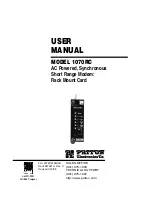 Patton electronics 1070RC User Manual preview