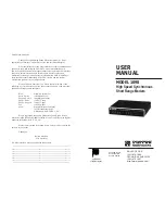 Preview for 1 page of Patton electronics 1090 User Manual