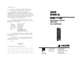 Preview for 1 page of Patton electronics 1110RC User Manual