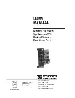 Preview for 1 page of Patton electronics 1205RC User Manual