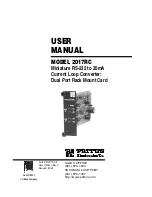 Preview for 1 page of Patton electronics 2017RC User Manual