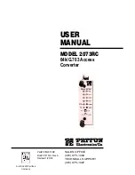 Предварительный просмотр 1 страницы Patton electronics 2073RC User Manual