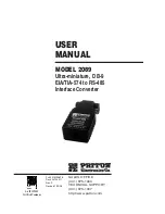 Preview for 1 page of Patton electronics 2089 User Manual