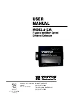 Preview for 1 page of Patton electronics 2173R User Manual