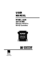 Preview for 1 page of Patton electronics 222N, 222NS User Manual