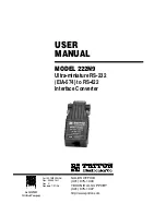 Preview for 1 page of Patton electronics 222N9 User Manual