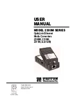 Предварительный просмотр 1 страницы Patton electronics 2300M User Manual