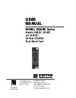 Patton electronics 2500RC User Manual preview