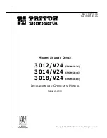 Preview for 1 page of Patton electronics 3012/V24, 3014/V24, 3018/V24 Installation And Operation Manual